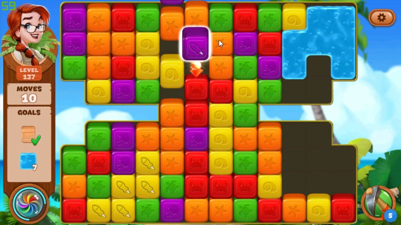 Lost Island Blast Adventure level 137