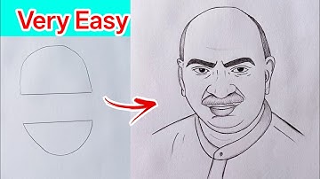 Kamarajar Drawing | Kamarajar Drawing Easy | K Kamarajar Drawing How to draw Kamarajar 