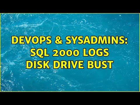 DevOps & SysAdmins: SQL 2000 Logs disk drive bust (2 Solutions!!)