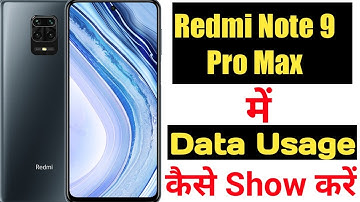 How to show data usage in redmi note 9 pro max || Redmi note 9 pro max me data usage kaise show kare