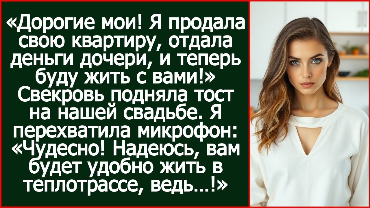 «Я продала свою квартиру и теперь буду жить с вами!» Свекровь подняла тост на нашей свадьбе.