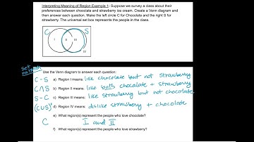MTH 125 Module 5 Video #2: Interpreting the Meaning of Regions in a Venn Diagram