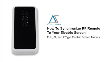 AKIA Screens How to Synchronize RF Remote to Your Electric Screen - Z Type Motorize Screen Series