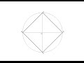 How to draw a square inscribed in a circle