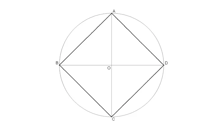 How to draw a square inscribed in a circle