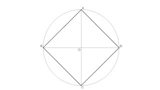 How to draw a square inscribed in a circle