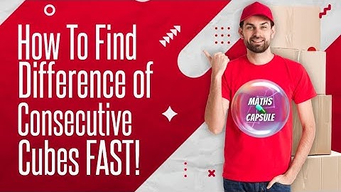 How to find difference of cubes of consecutive numbers? FAST! (Hindi)