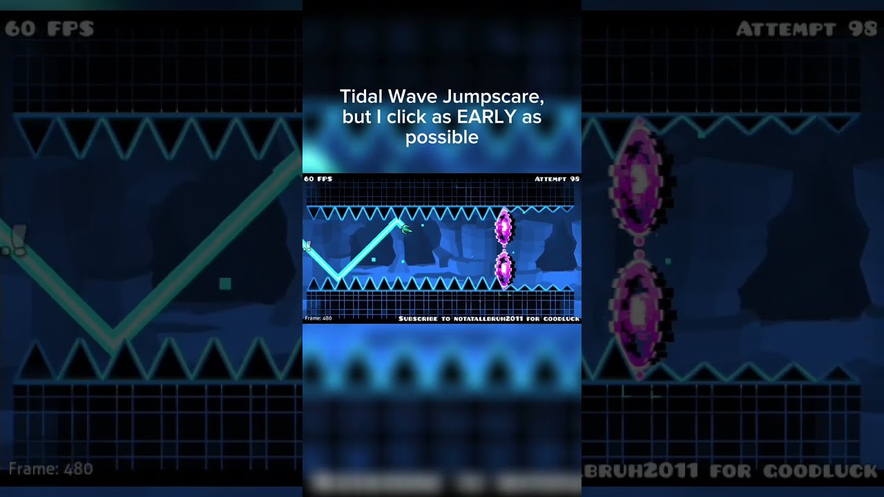 Tidal Wave Jumpscare But I Click As EARLY Possible Geometrydash
