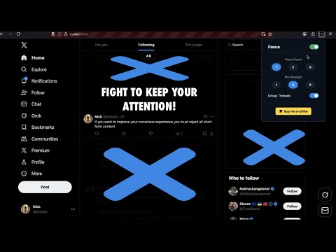 Foxus - Focus Mode for X video preview 2