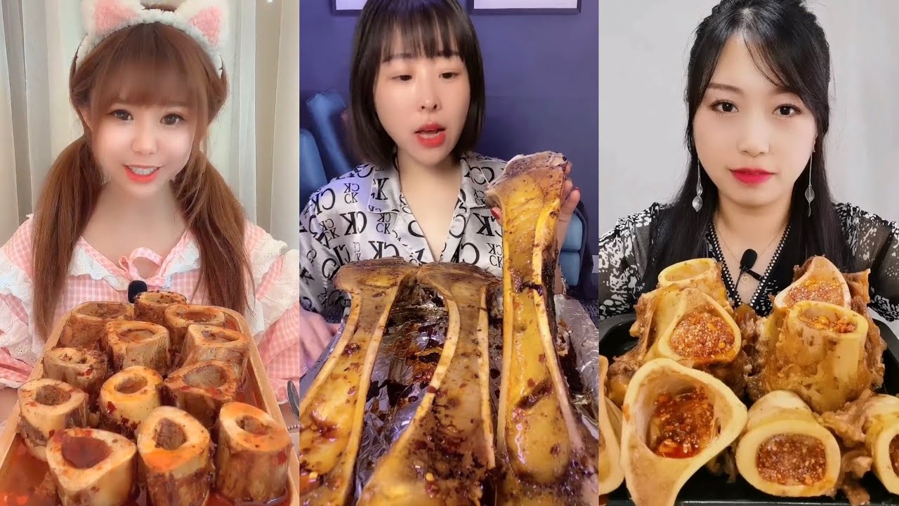 asmr mukbang bone marrow- thánh ăn tủy xương siêu cay - 牛骨髓, 牛肉の骨髄, 쇠고기 골수, गोजातीय अस्थि मज्जा #15