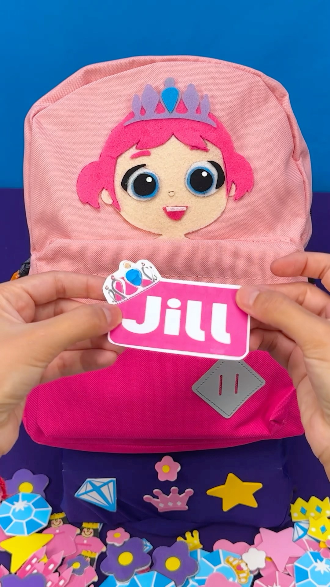 Easy kids backpack decoration DIY ?? School Days #jill #nurseryrhymes #kids #diy #crafts