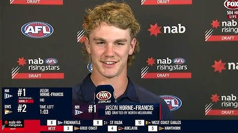 Jason Horne-Francis media conference (NAB AFL Draft, 2021)