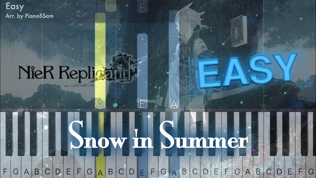 [Easy] Snow in Summer - NieR | Piano Tutorial   HD 1080p