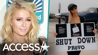 Paris Hilton Protests At Boarding School With Survivors Of Alleged Abuse