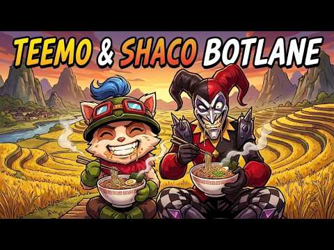 LEAGUE OF LEGENDS SHACO & TEEMO BOTLANE COMBO!