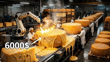 Inside a Gigantic Cheese Factory: From Fresh Milk to Aged Blocks (Full Process)