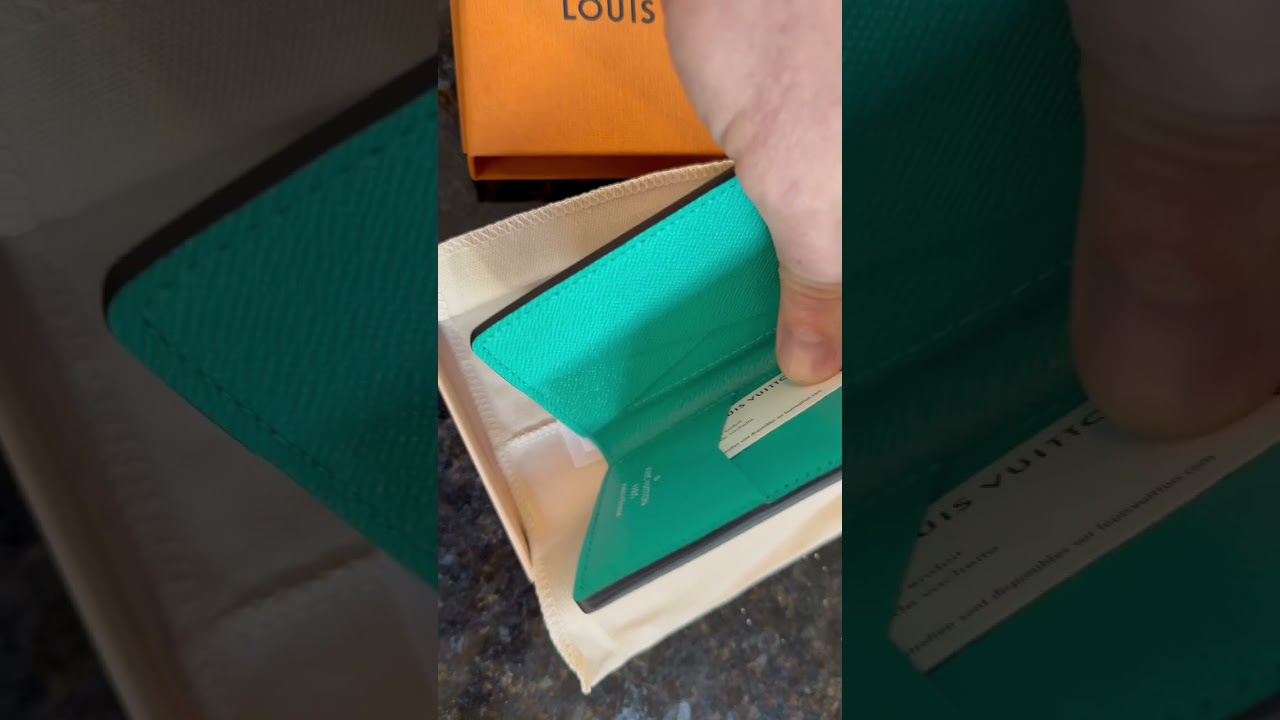 NWT Louis Vuitton Pocket Organizer Everyday LV Capsule GREEN WHITE FW21,  M80798