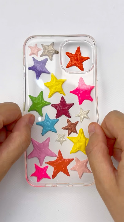 Rainbow stars🌈⭐️ #satisfyingart #rainbow #star #satisfying #art #creative #phonecasepainting #stars