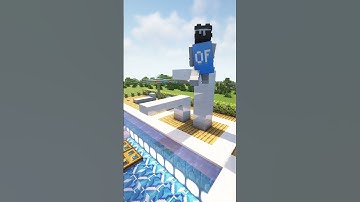 Minecraft Swimming Pool Tutorial🏊 #shorts