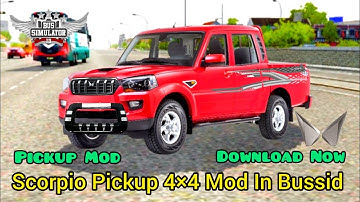 #bussid #bussimulatorindonesia #bussidmod #mahindra #pickup #scorpio Scorpio pickup mod in bussid