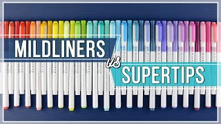 ✧ Reseña Zebra Mildliners ⭐ Swatches + comparación con Crayola Supertips ✧