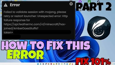 How to Fix Feather Client Not Launching ( Part-2 )
