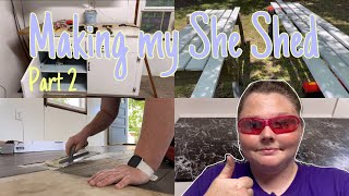 Turning shed in to hangout *art studio* part 2
