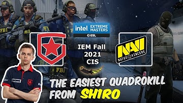 The easiest QuadroKill from Sh1ro on Overpass, Gambit vs NAVI, IEM Fall 2021 CIS