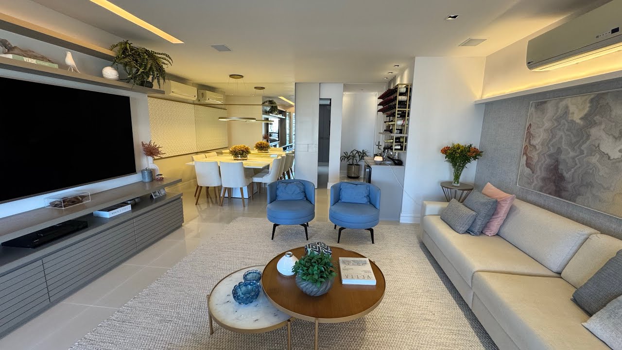 APARTAMENTO DECORADO NA BARRA DA TIJUCA, RJ. PENÍNSULA 360 ON THE PARK. VISTA PARQUE, MAR E LAGOA. 