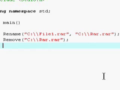 Rename and Remove in C++ - YouTube