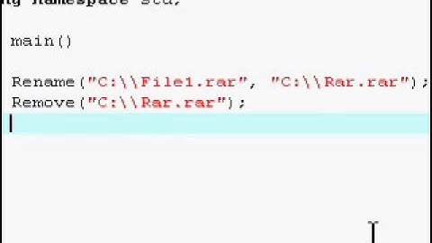 Rename and Remove in C++