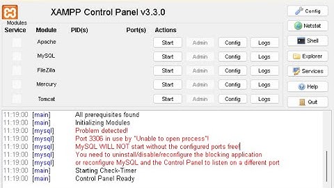 MySQL Port 3306 in use by "Unable to open process"!