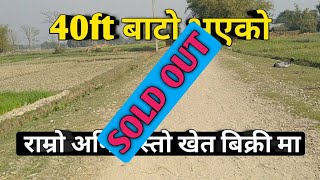 40Ft बाटो भएको राम्रो खेत बिक्रि मा | ghar jagga nepal | sunsari sasto khet