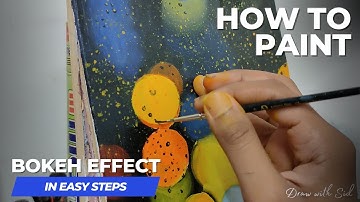 How to Paint Bokeh Effect in Easy Steps | Blur Background painting tutorial