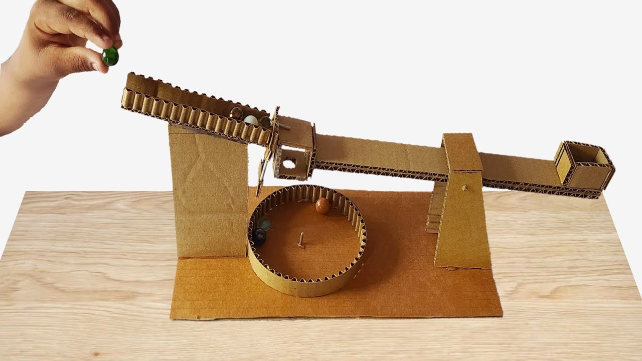 How to make marble balance game from cardboard