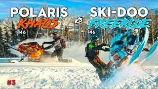 SkiDoo Freeride vs Polaris Khaos 9R | Battle of the 146's!