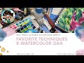 Watercolor Techniques &amp; Your Questions Answered! Last Friday in World Watercolor Month!