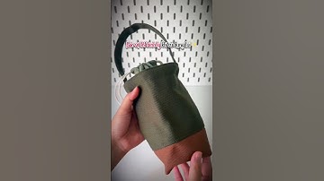 Túi vải canvas Nâu đất Xanh rêu đựng bình nước cho cả nam nữ, ly trà sữa bền đẹp tiện dụng