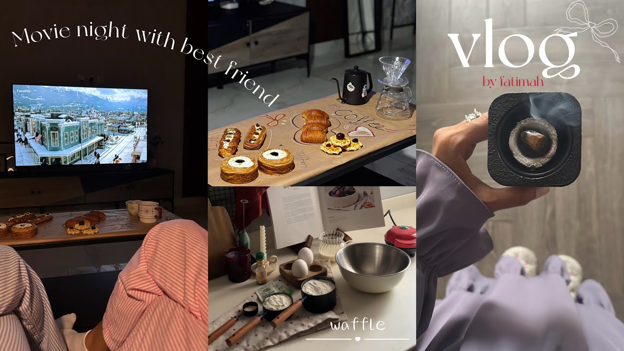 فلوق اسبوعي🌤️💛,موفي نايت مع صاحبتي🍿❤️‍🔥,فطور🍳,تنظيف والكثير,👩🏽‍🤝‍👩🏻Girls' night Vlog