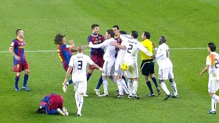 El Clasico  Real Madrid vs Barcelona (Fights, Fouls, Red Cards)