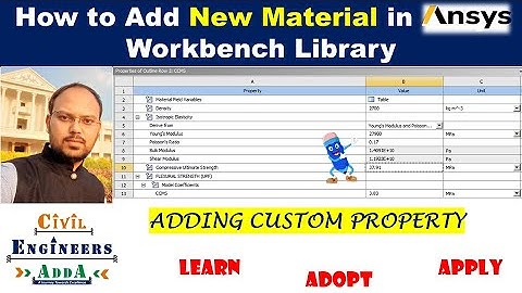 Adding New Material with Custom Properties in ANSYS