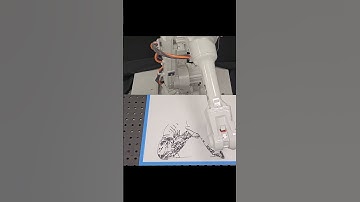 Line Drawing Joe Rogan: A Creative Robotic Artwork! #robotprogramming   #roboticart #abbrobotics