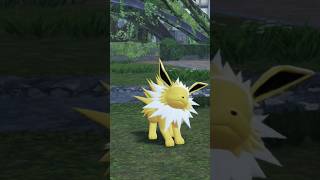 Jolteon Does a Cute Shake in Park! #pokemonlegendsza #jolteon #pokemon #gaming