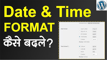How to Change Date & Time In WordPress In Hindi | WordPress Tutorial Hindi