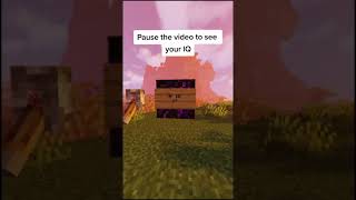 Your Iq In Minecraft Meqs Tiktok