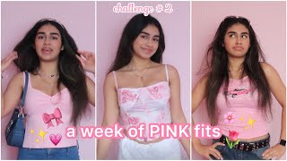 wearing ONLY PINK outfits for a week !!