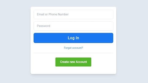 Facebook Login Form Clone with NO CSS in Tailwind css (only html no raw css)