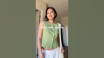 MENS SHIRT UPCYCLE boatneck button down sewing pattern #sewingforbeginners #sewingpattern #refashion