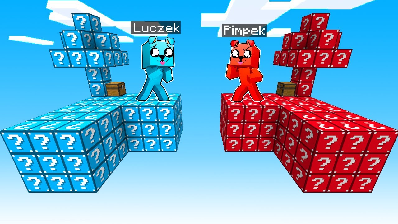 Minecraft, ale SKYBLOCK to LUCKY BLOCK 🔵🔴