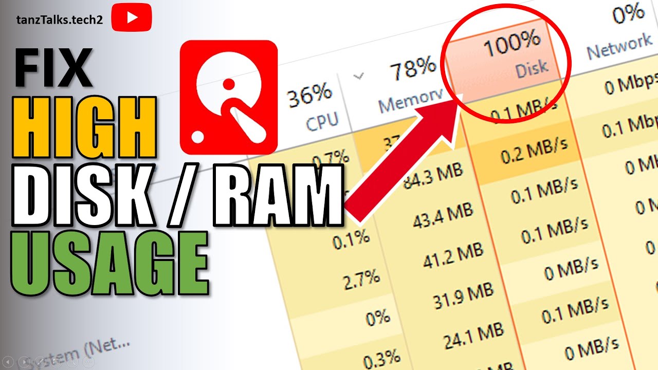 Video High Disc FIX 100% DISK USAGE in 5 Minutes (Windows 10/11) 2024 - YouTube